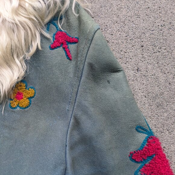 Afghan Shearling Embroidered Coat 70s - Picture 7 of 12